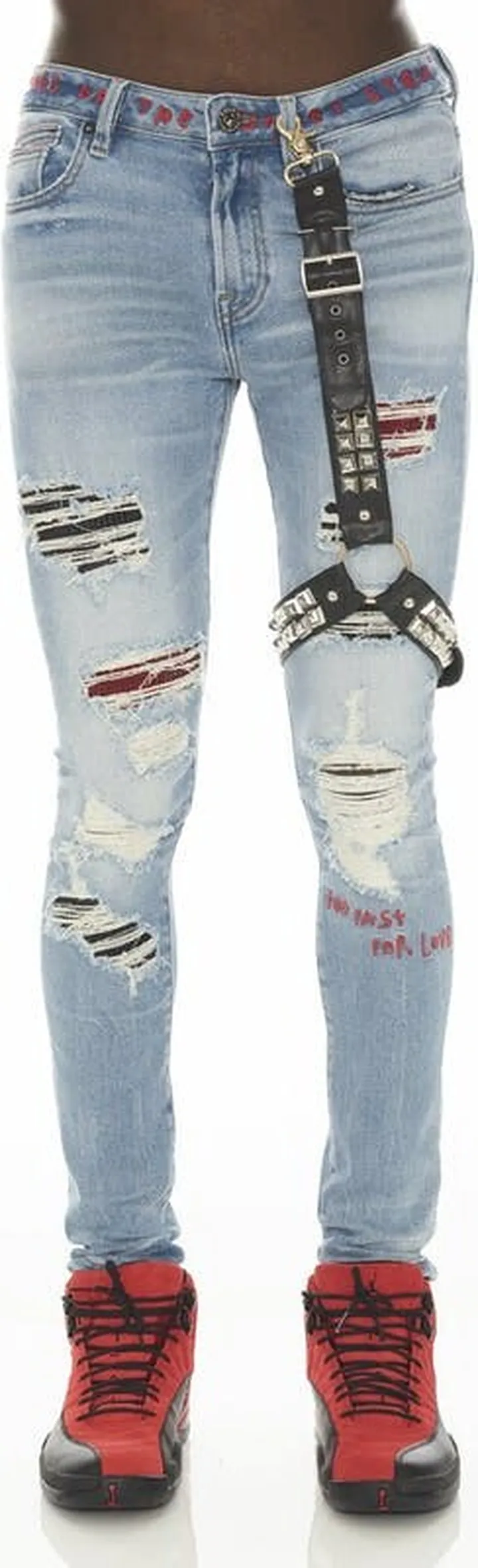 Cult of Individuality Punk Super Skinny 220 Stud Motley Crue - Blue
