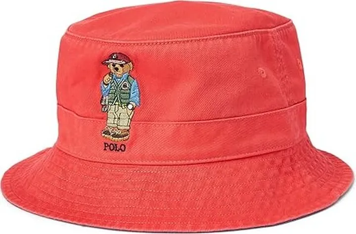 Polo Ralph Lauren Polo Bear Twill Bucket Hat (Red Reef) Caps