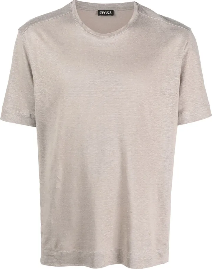 short-sleeve linen T-shirt