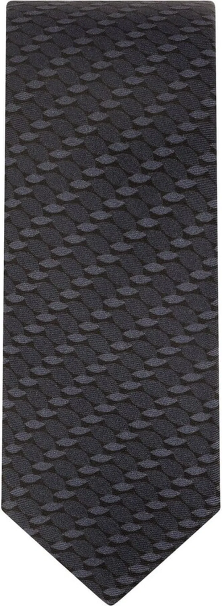 Geometric-Embroidery Silk Tie