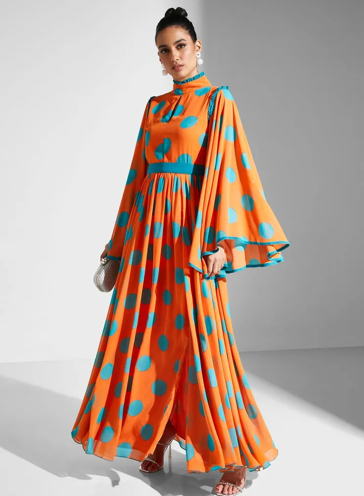 Flared Sleeve Dress