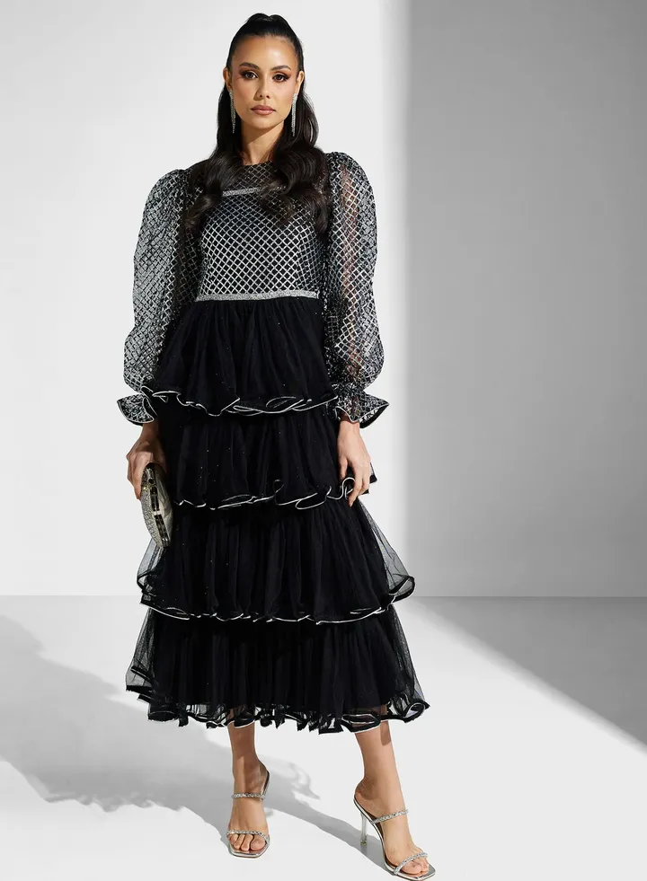 Ruffle Detail Dress