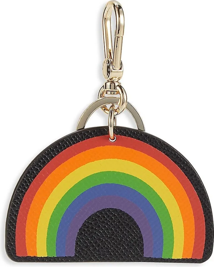 Rainbow Leather Keychain