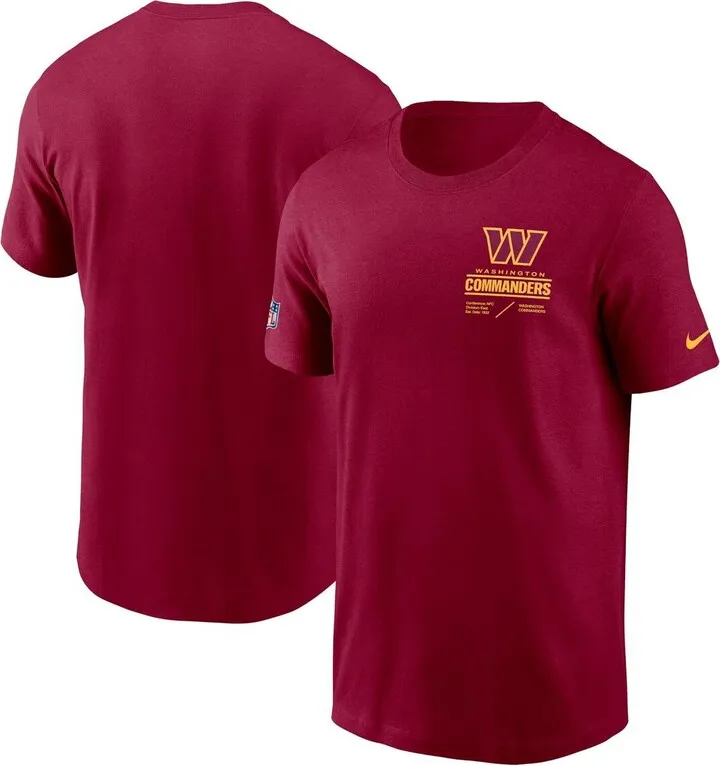 Men's Nike Burgundy Washington Commanders Infograph Lockup Performance T-shirt