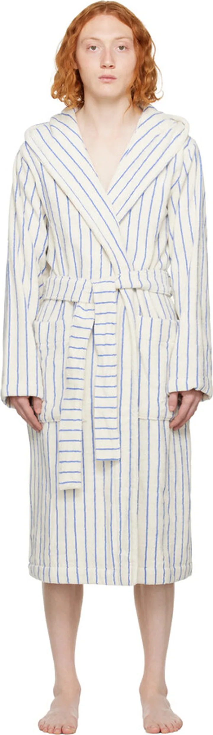 Tekla Off-White Oversized Hooded Bathrobe