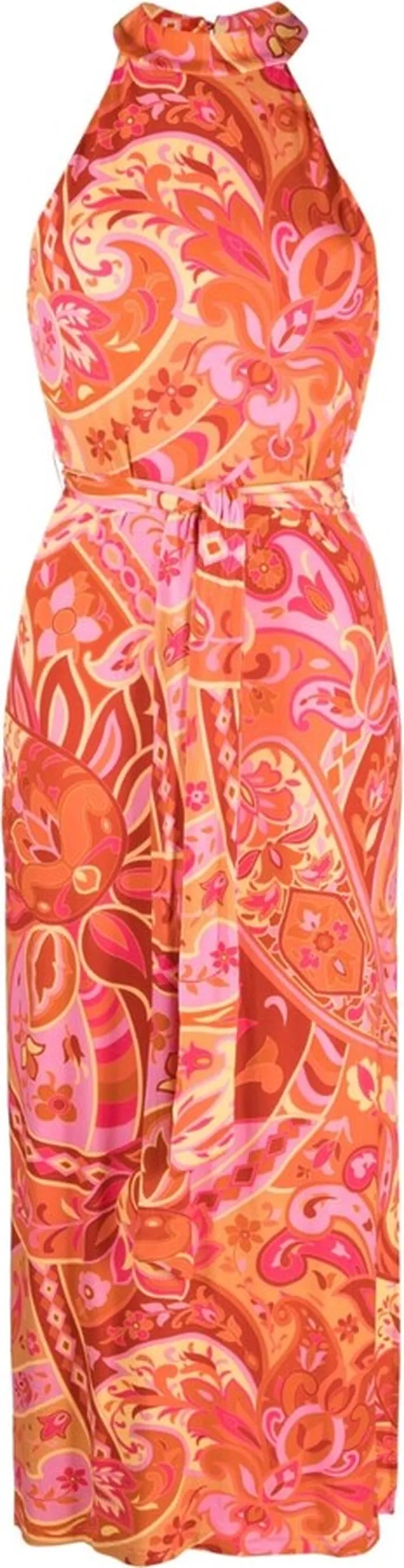 Celeste paisley-print midi dress