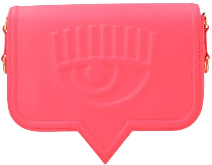 Chiara Ferragni Eyelike Logo Embossed Shoulder Bag