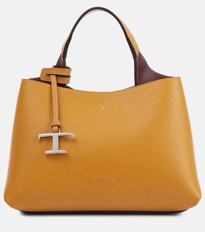 Micro leather tote bag