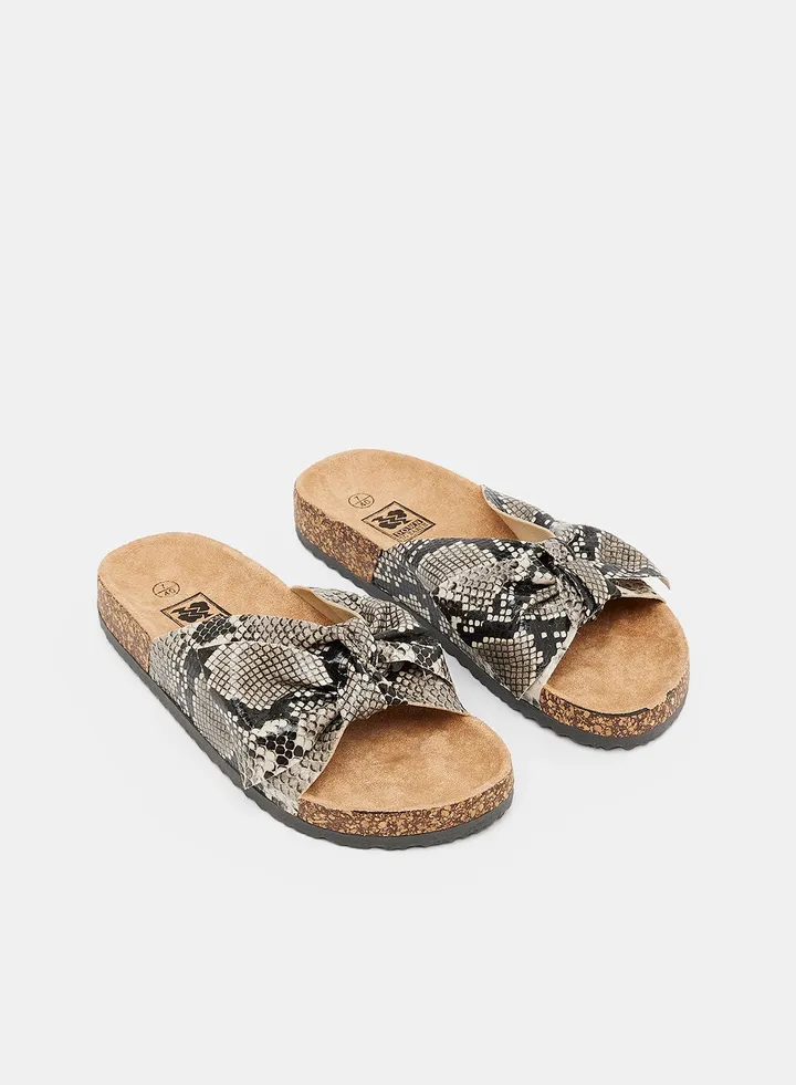 Snakeskin Print Sandals
