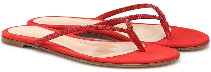 India suede thong sandals