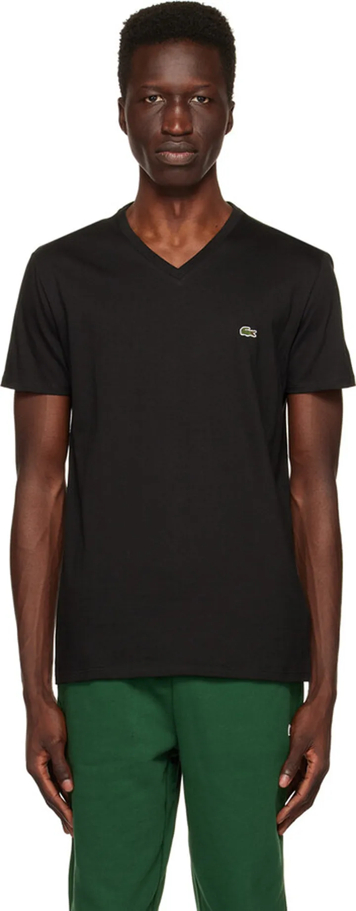 Lacoste Black V-Neck T-Shirt