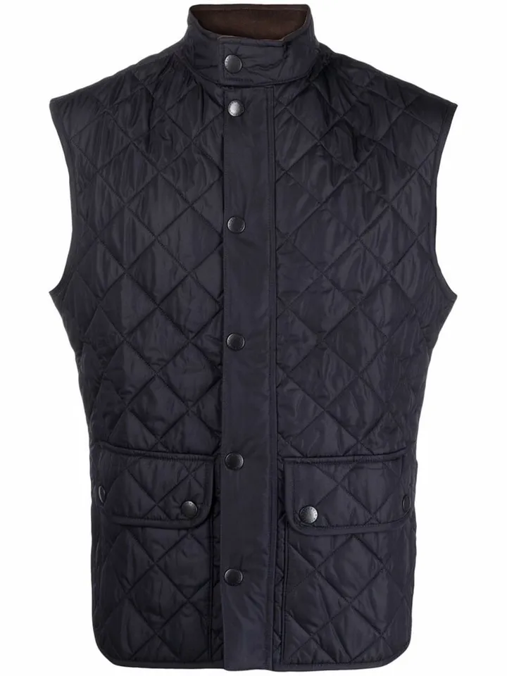 Diamond-Quilt Padded Gilet