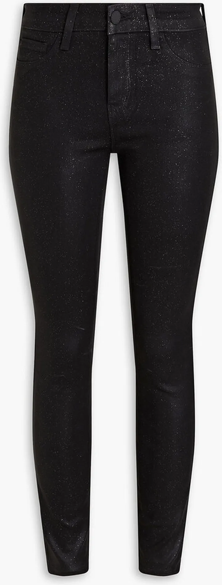 Margot glittered coated mid-rise skinny jeans