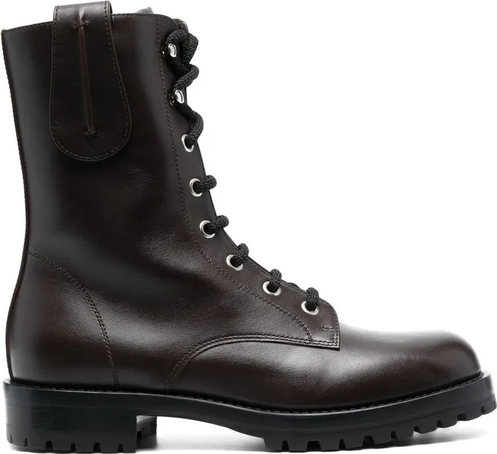 Lace-Up Leather Boots