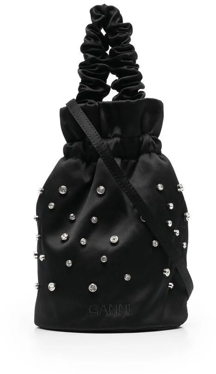 Crystal-Embellished Shoulder Bag