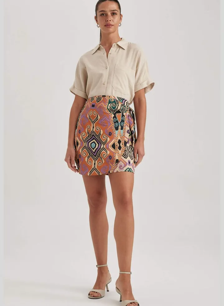 Woman A-Line Woven Skirt