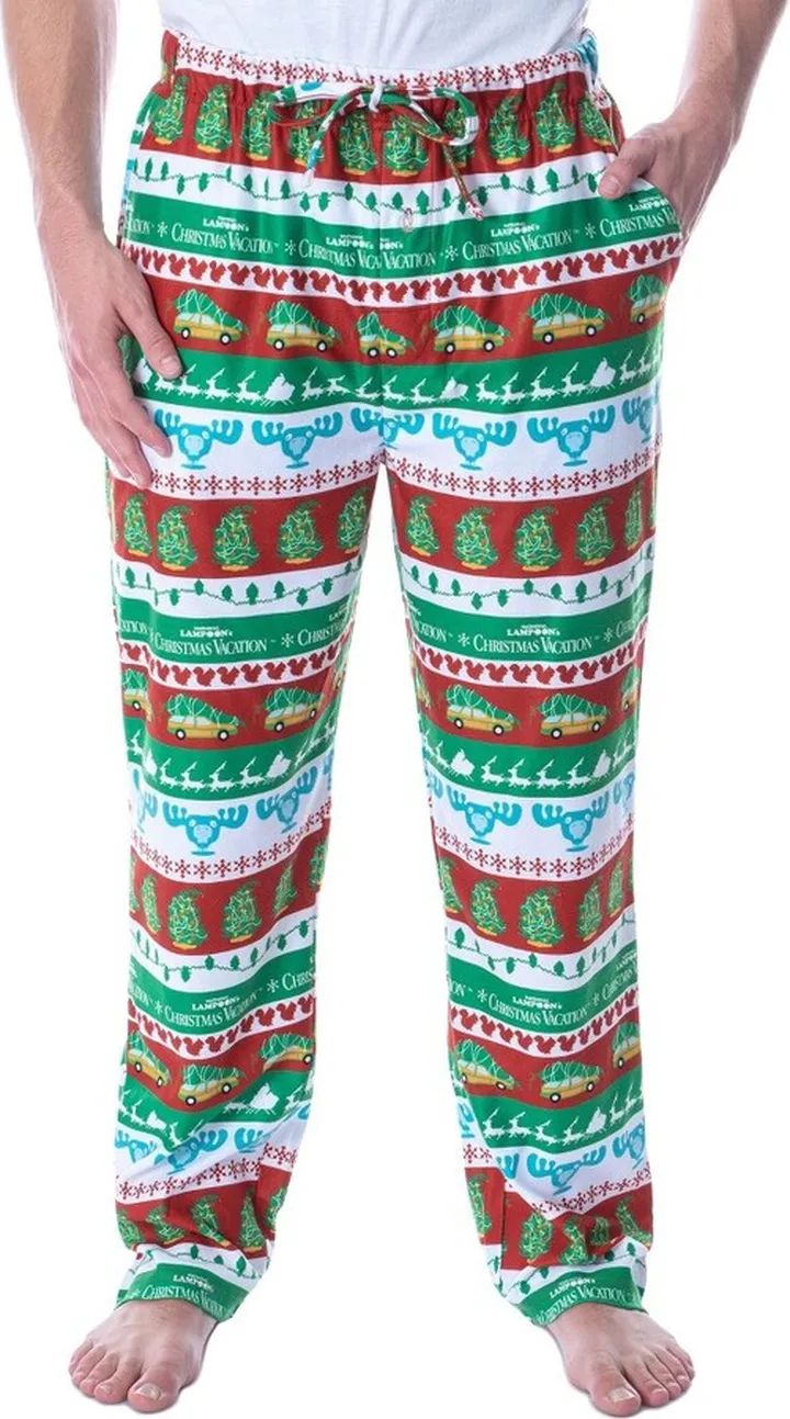 National Lampoon's Christmas Vacation Men's Fair Isle Loungewear Pajama Pants SM Multicoloured