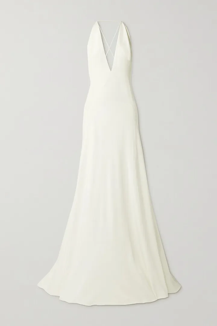Michael Lo Sordo - Alexandra Silk Crepe De Chine Gown - Ivory