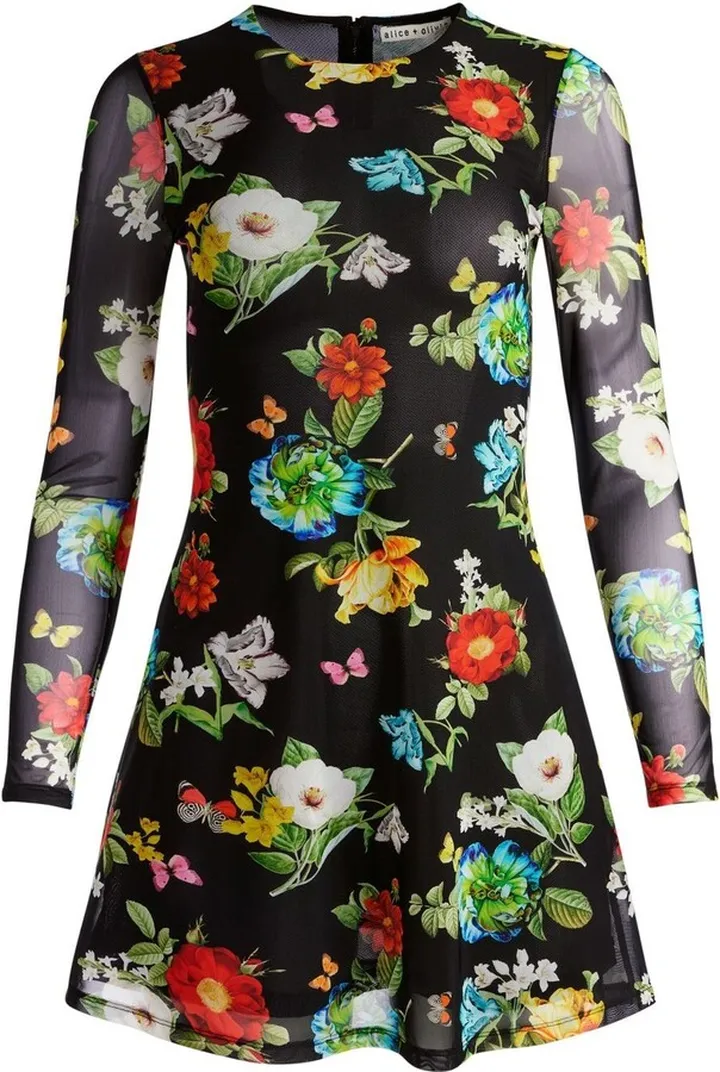 Delora floral-print mini dress