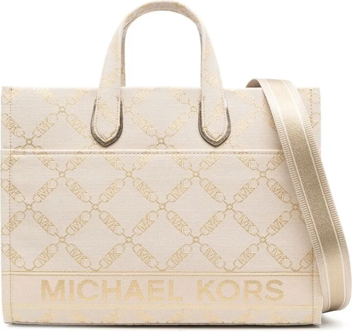 MICHAEL MICHAEL KORS- Gigi Large Logo Jacquard Tote Bag