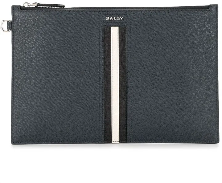 Striped Detail Clutch Bag