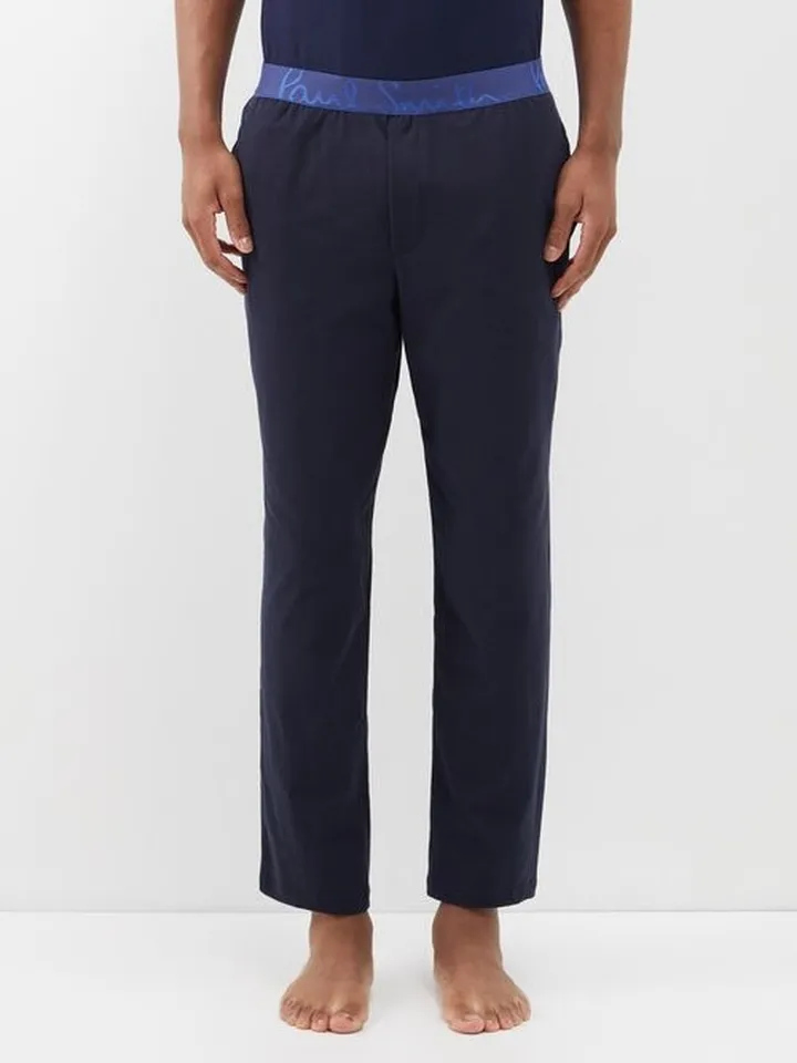 Logo-waistband Cotton-jersey Pyjama Trousers