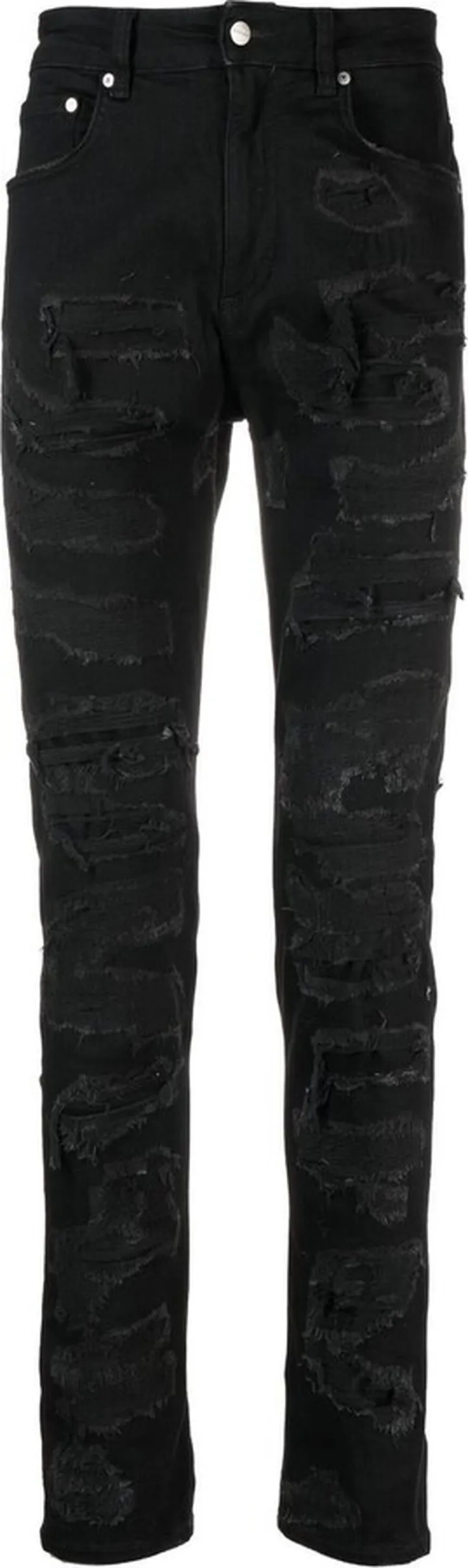Shredded Denim skinny-cut jeans