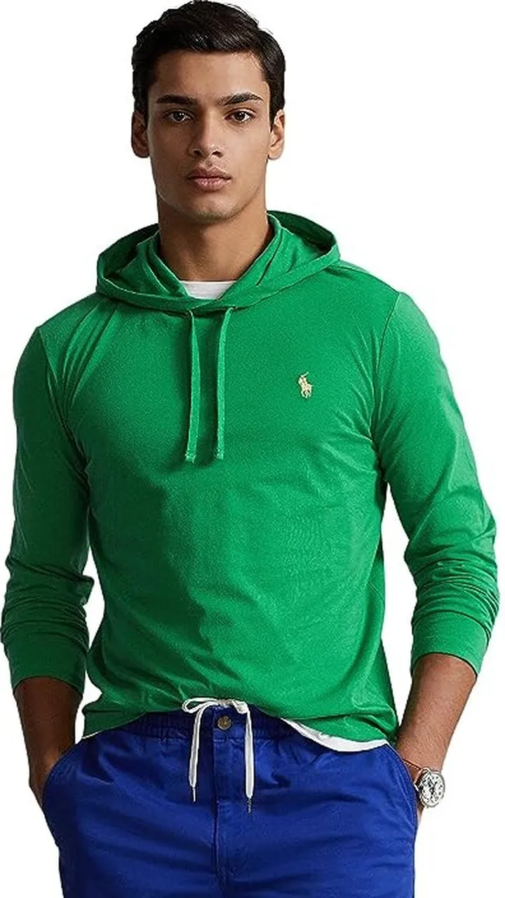 Polo Ralph Lauren Jersey Hooded T-Shirt (Green 1) Men's Clothing