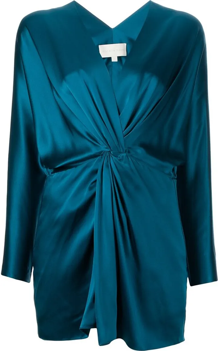 Twist-Detail Silk Dress