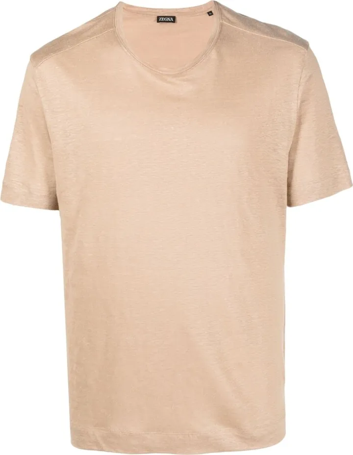 short-sleeve linen T-shirt