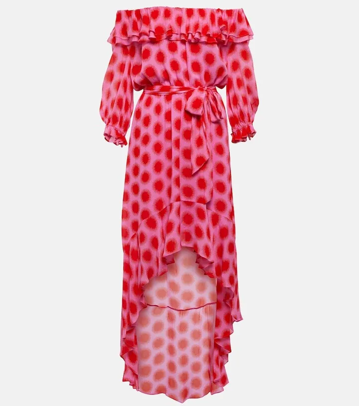 Ferris printed ruffle dress