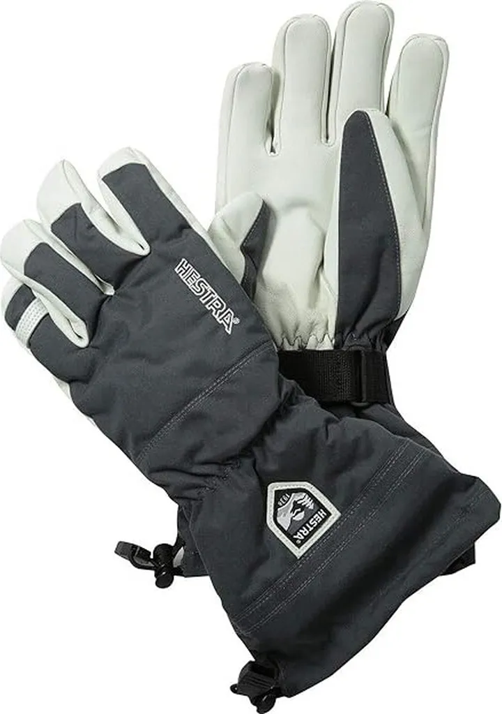 Hestra Army Leather Heli Ski (Grey) Ski Gloves
