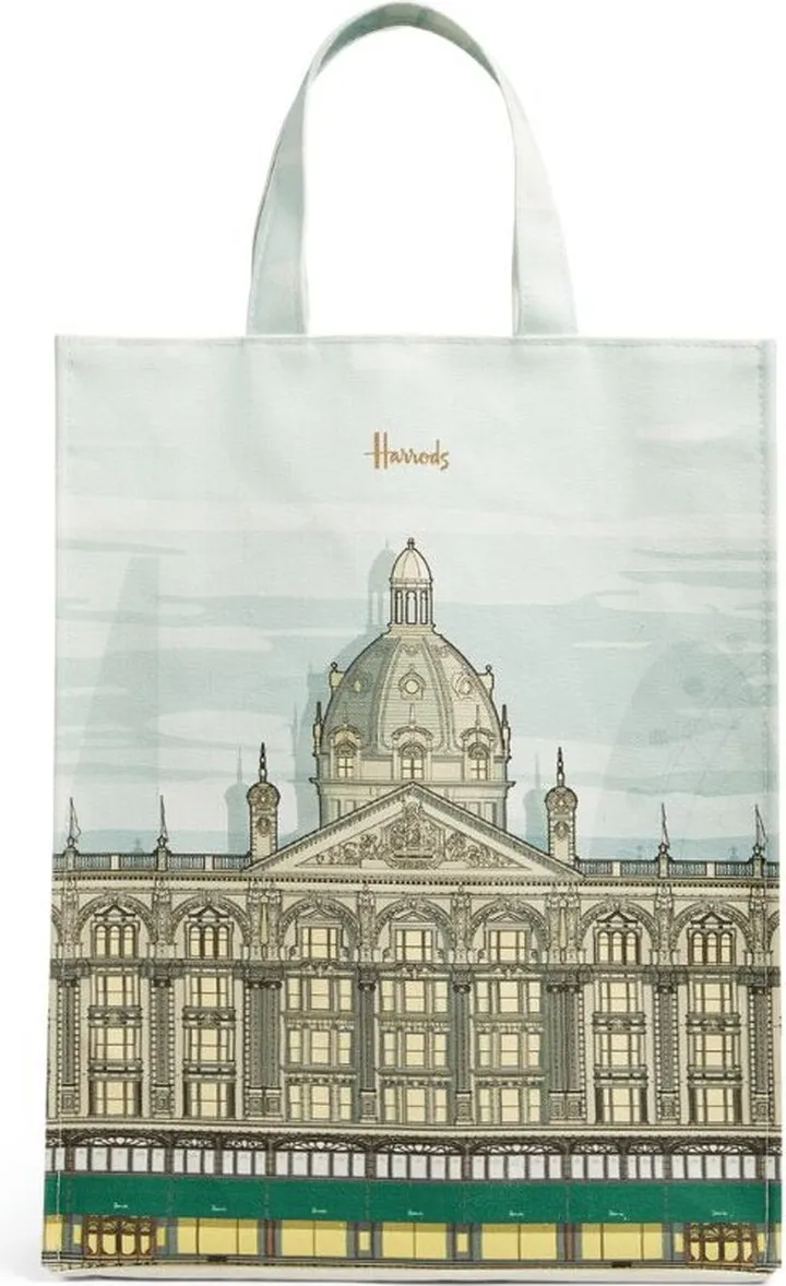 Harrods Medium Architectural Building Shopper Bag