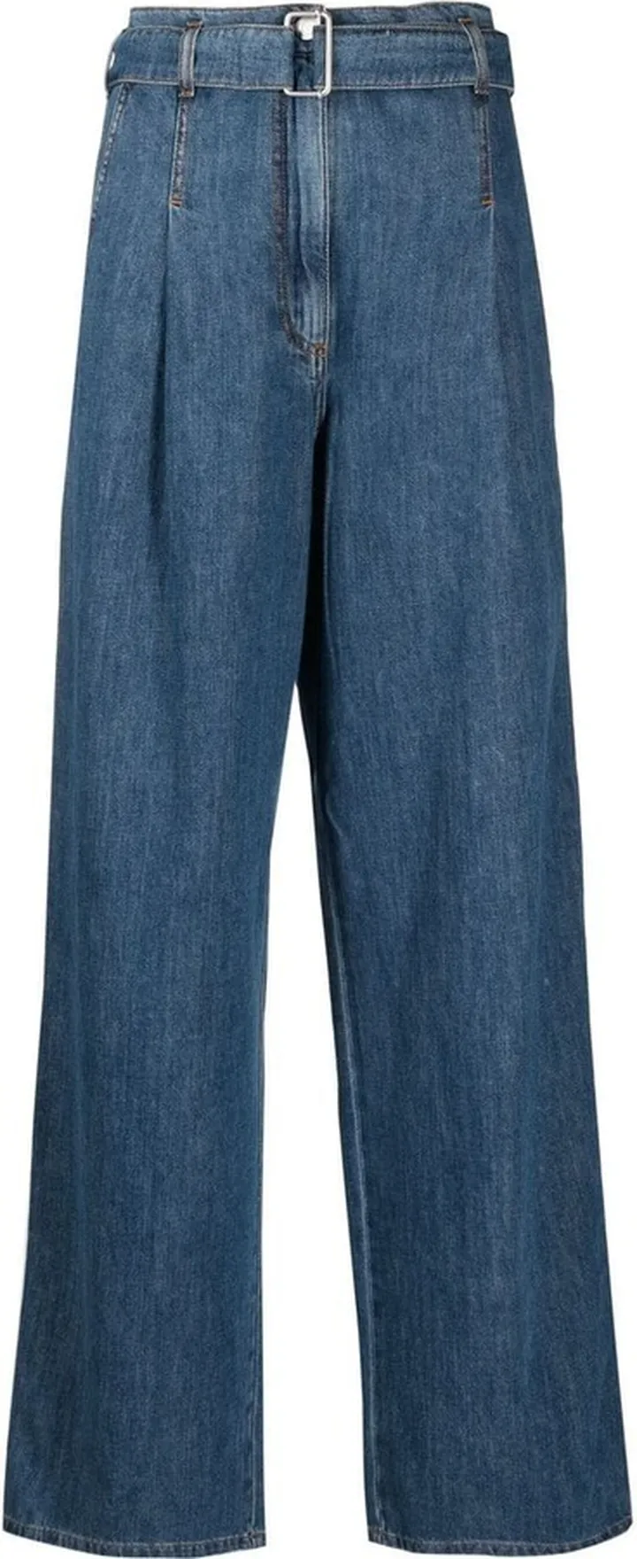 Belted Wide-Leg Jeans