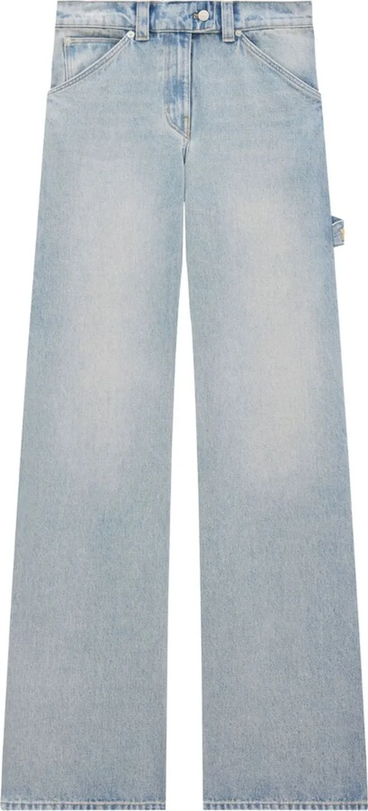 Light-Wash Wide-Leg Jeans