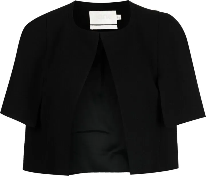 Portman cropped wool cape