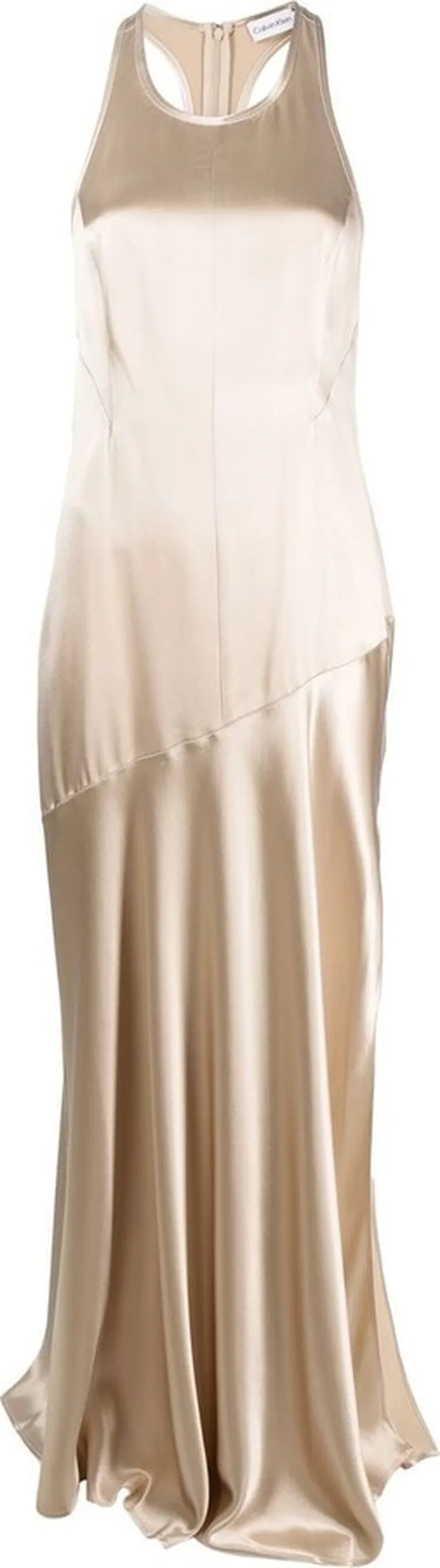 Pearlescent-Finish Long Dress