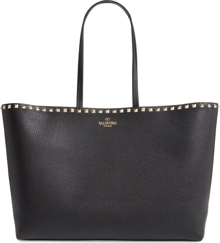 Rockstud Leather Tote