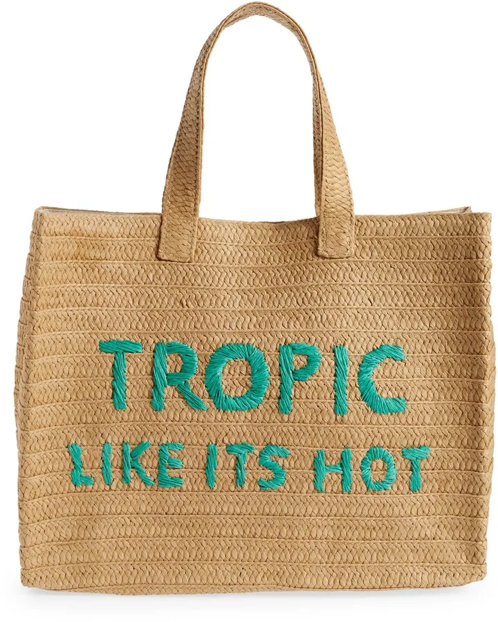 Tropic Like Its Hot Straw Tote
