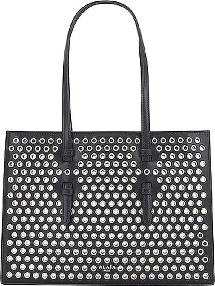 ALAÏA Flat Mina Small Bag in Black