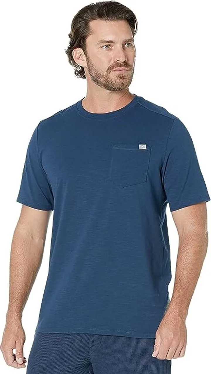 L.L.Bean Explorer Slub Tee Short Sleeve - Tall (Nautical Navy) Men's Clothing