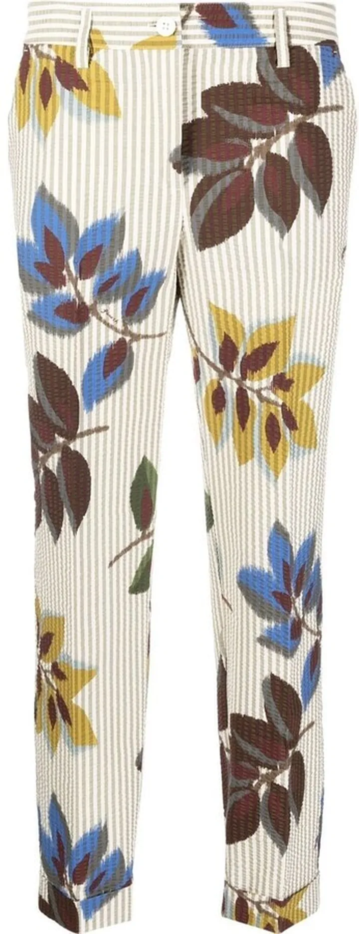 Floral-Print Cotton-Blend Cropped Trousers