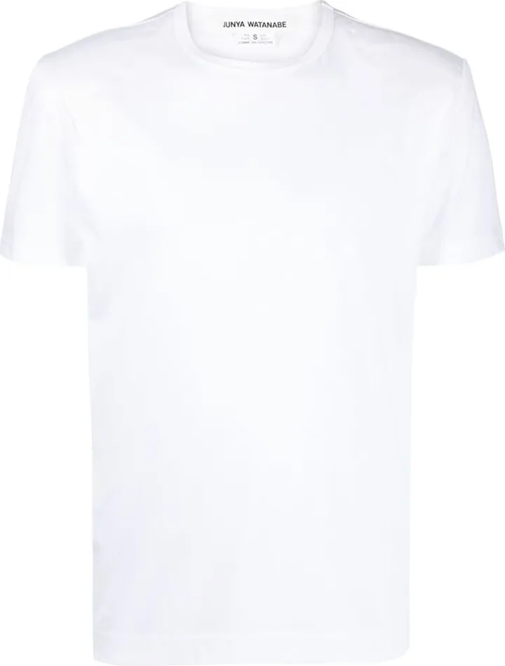shoulder-pad cotton T-shirt