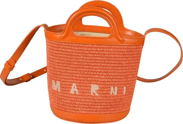 Logo Weave Bucket Tote