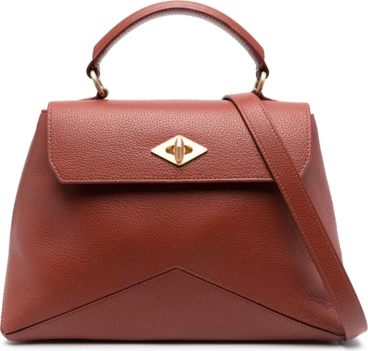 Diamond leather tote bag