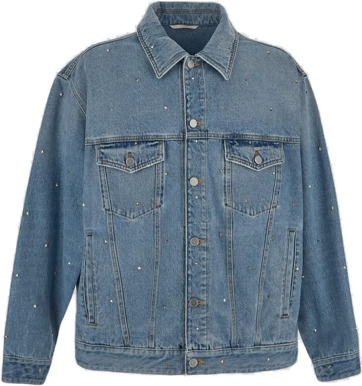 Buttoned Long-sleeved Denim Jacket