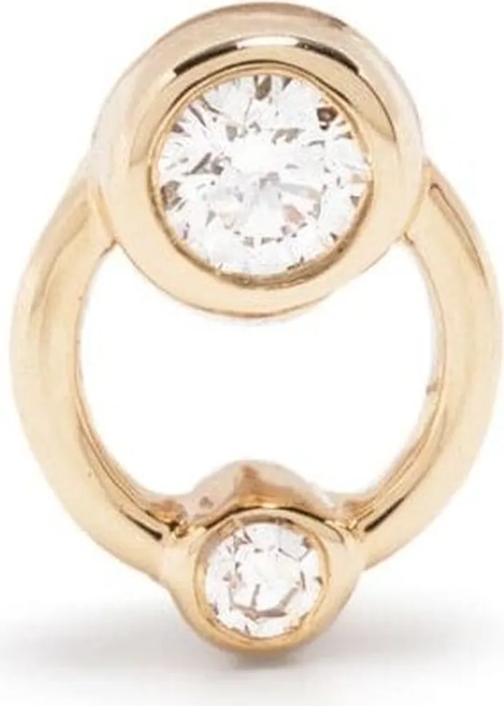 14kt yellow gold Bardot diamond stud earring