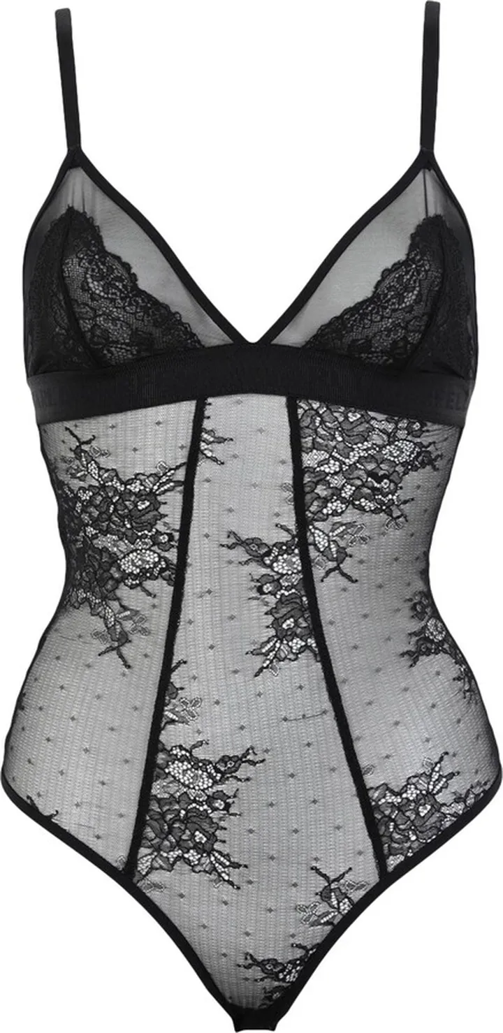 Lace Body Lingerie Bodysuit Black