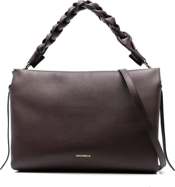 Braided-Handle Detail Tote Bag