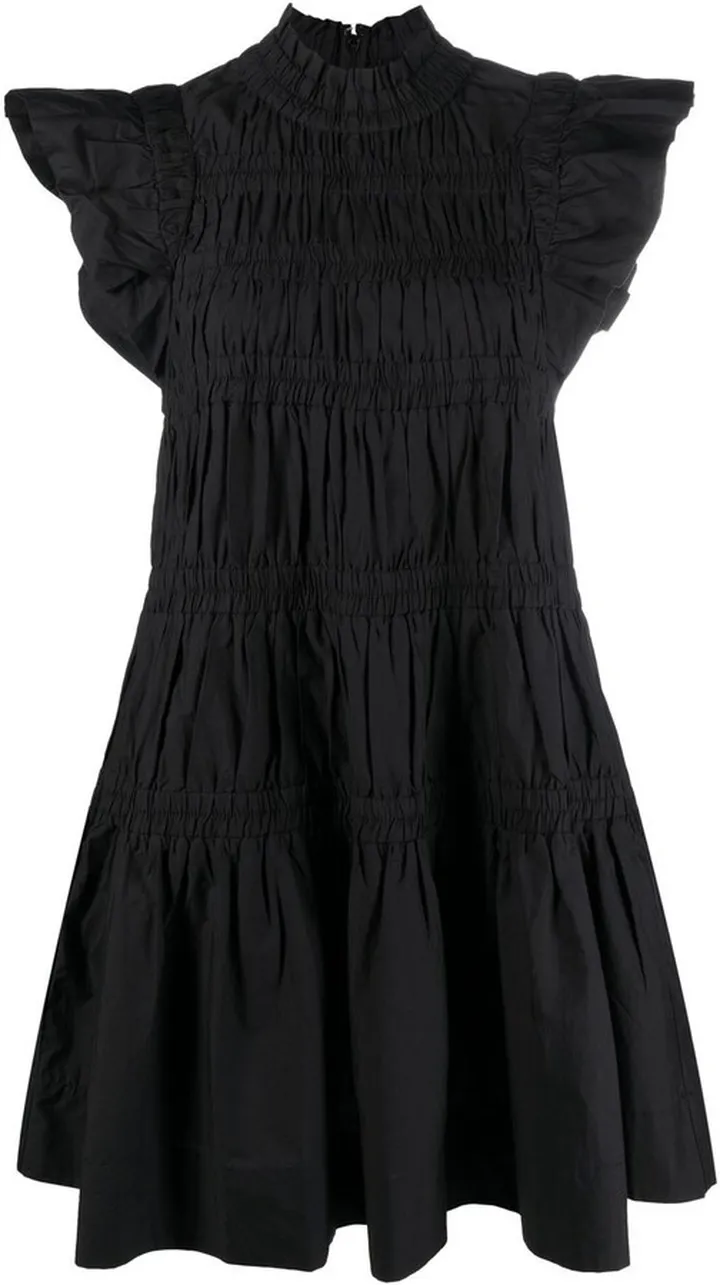 Steph smocked cotton mini dress